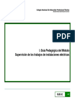 I. Guía Pedagógica Del Módulo Supervisión de Los Trabajos de Instalaciones Eléctricas