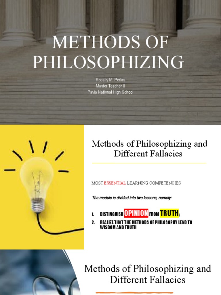 Methods of Philosophizing Explained | PDF | Socrates | Phenomenology ...
