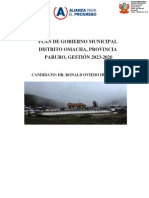 Plan de Gobierno Municipal Distrito Omacha 2023-2026