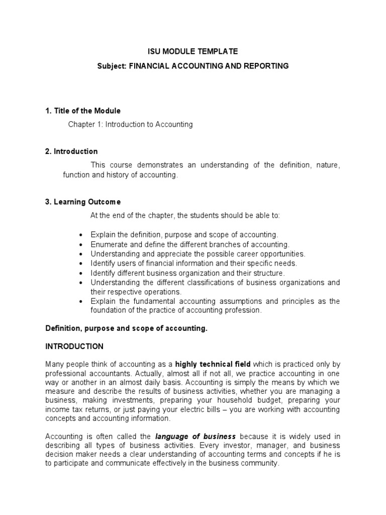 Chapter 1 FAR PDF Accounting Business