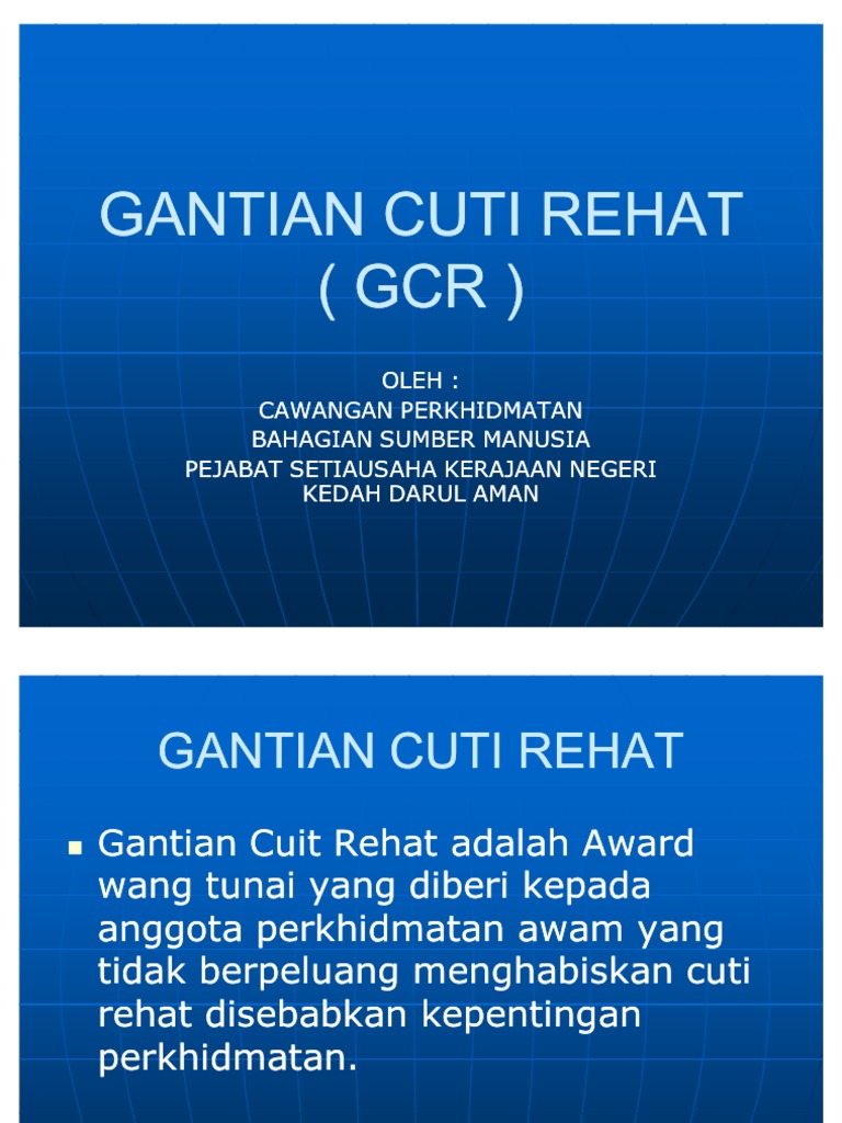 Rehat cuti ~ cuti