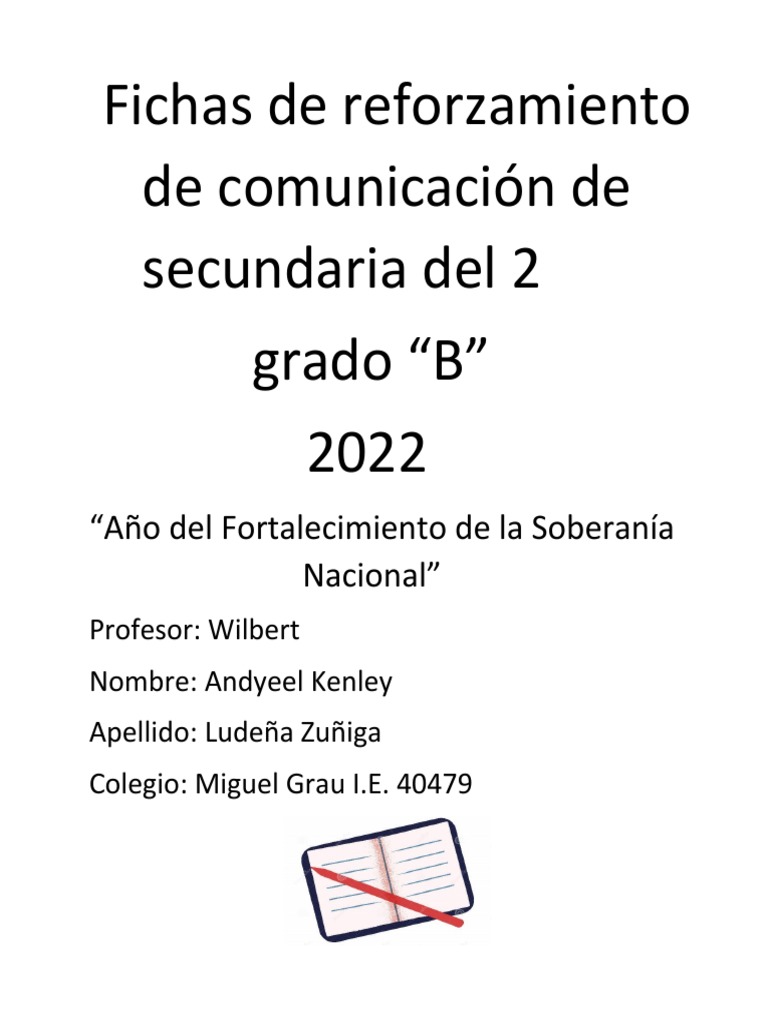 Fichas de Reforzamiento de Comunicación de Secundaria Del 2 | PDF