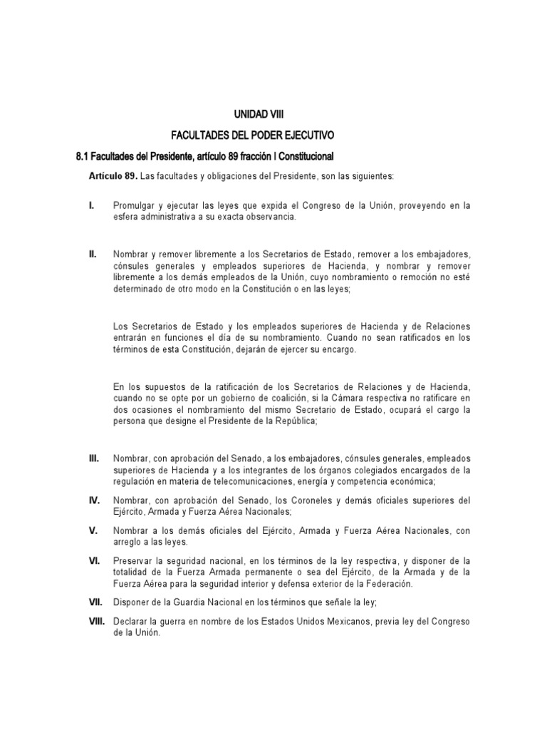 Unidad Viii | PDF | Presidentes de los Estados Unidos | Gobierno americano
