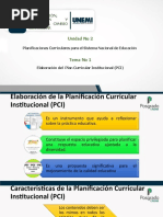 Planificación Curricular Institucional (PCI