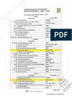 Cronograma de Actividades 2022 - AVENTUREROS