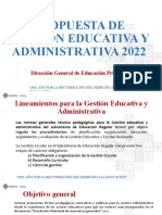 Propuesta de Gestión Educativa Y Administrativa 2022