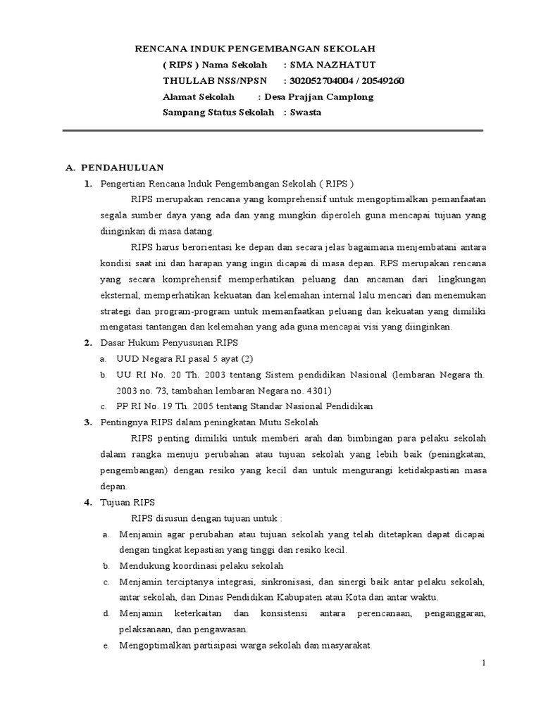 Lampiran Pada RIPS Nata Revisi | PDF