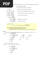 Quadratic Formula and Discriminant NOtes