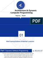 Dynamic Architecture & Dynamic Computer Programming: Reporter Team8