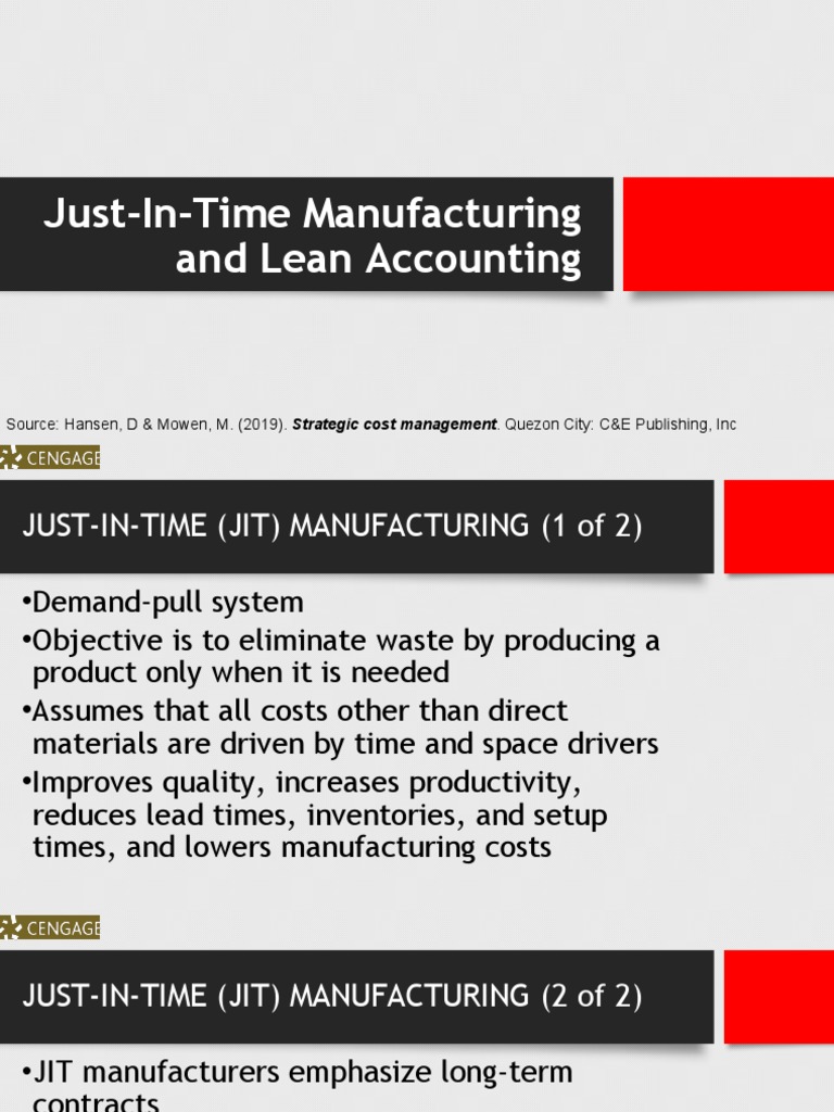 6 - JIT Manufacturing and Lean Accounting | PDF | Lean Manufacturing ...