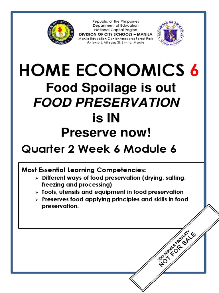 Tle He 6 Q2 Mod6 Pdf Fruit Preserves Food Preservation