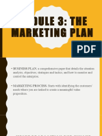 THE MARKETING PLAN MODULE: HOW TO CREATE AN EFFECTIVE VALUE PROPOSITION