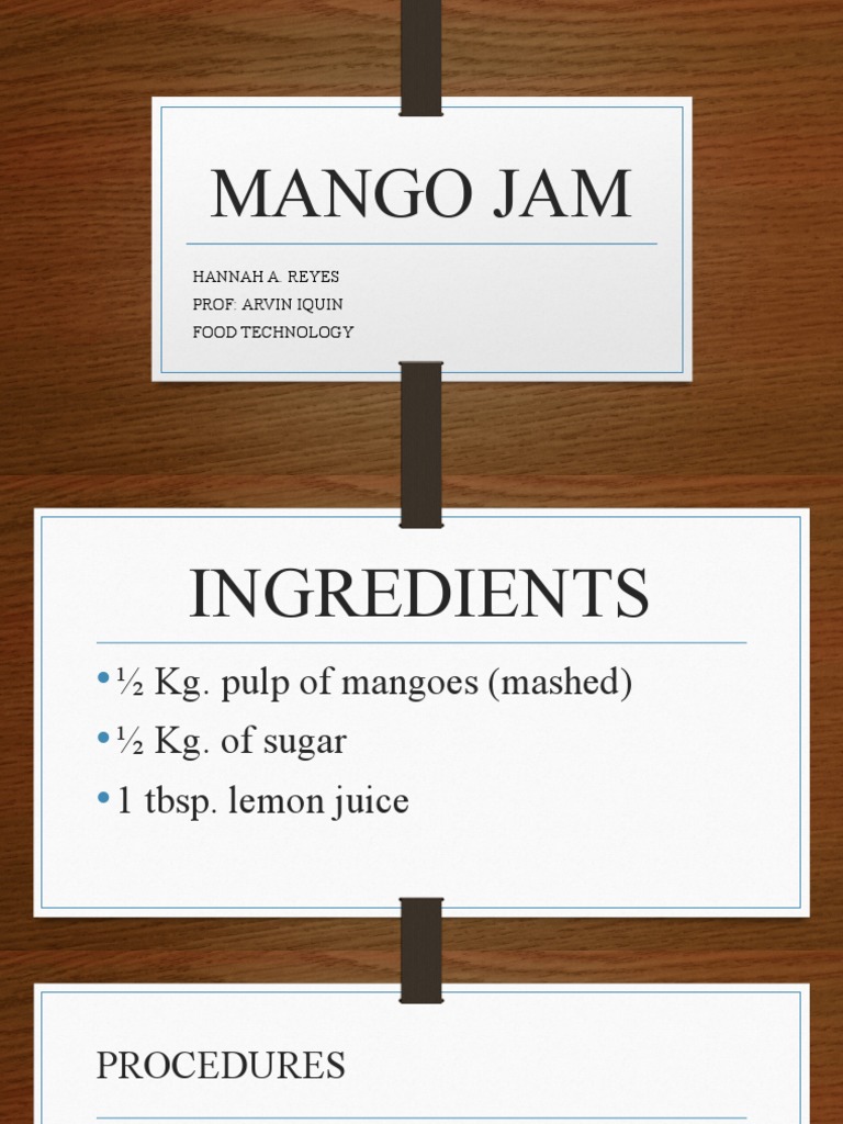 Mango Jam | PDF | Cooking, Food & Wine