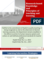 Research-based principles of teaching and learning