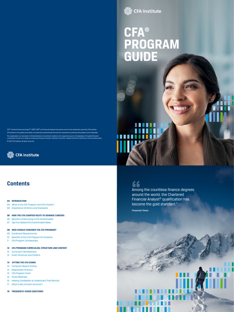 Cfa program guide spreads pdf test assessment economies