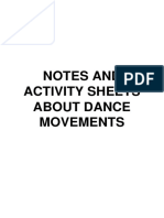 Notes and Activity Sheets About Dance Movements