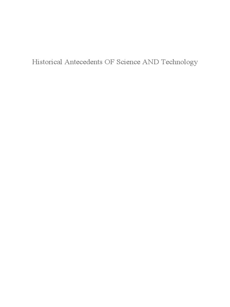 Historical Antecedents of Science & Tech | PDF | Banknote | Clock