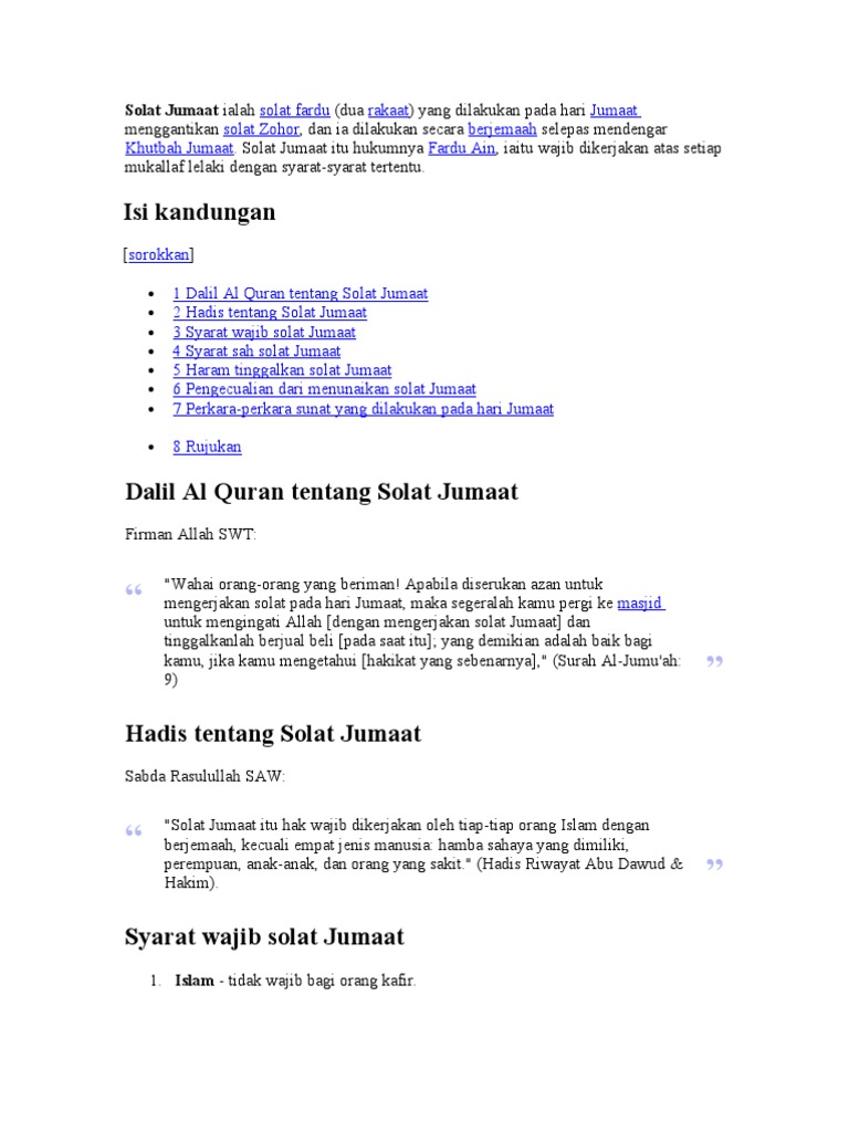 Solat Jumaat Ialah Solat Fardu  PDF