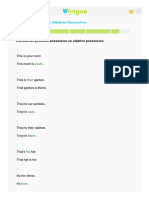 2.4 - Pronomes e Adjetivos Possessivos - Exercícios