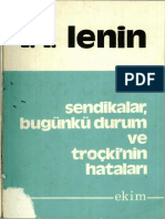 Lenin Sendikalar Bugünkü Durum Ve Troçki'nin Hataları Ekim Yayınları