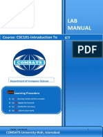 CSC101 Lab Manual Introduction to Microsoft Word