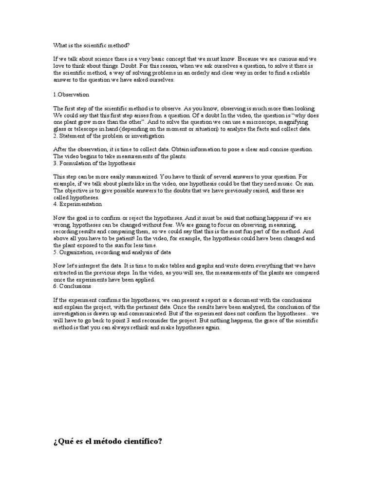 What Is The Scientific Method PDF Scientific Method Hypothesis