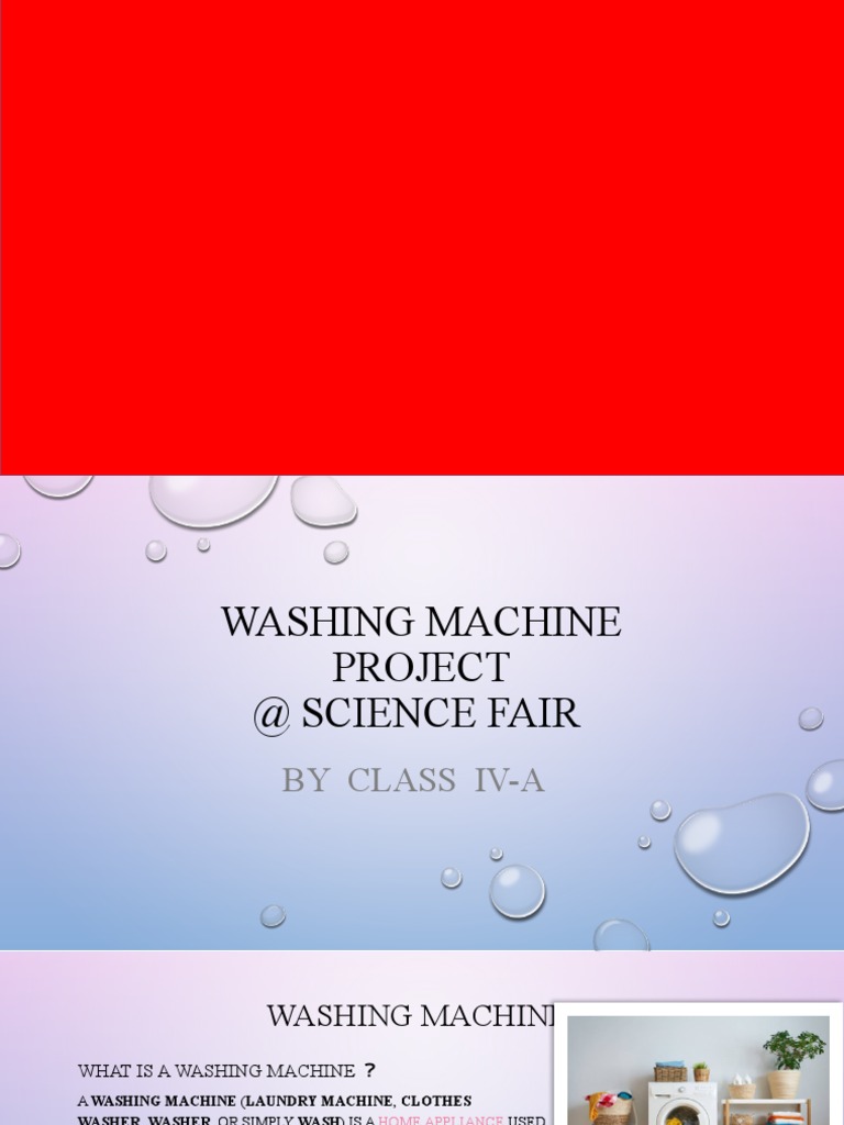 Washing Machine Science Project | PDF