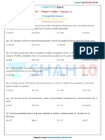 DPP - Modern Maths - Session 6 - Probability Basics - LAKSHYA'22