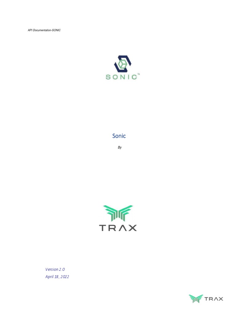 Sonic API Documentation Overview | PDF | String (Computer Science ...