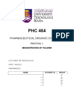 Pharmaceutical Organic Chemistry Lab 1 PHC464