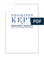President Obama Promises Kept (first 2 years in office)