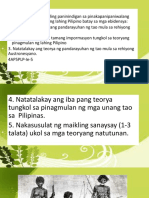 Aral 12 Teorya NG Pinagmulan NG Lahing Pilipino