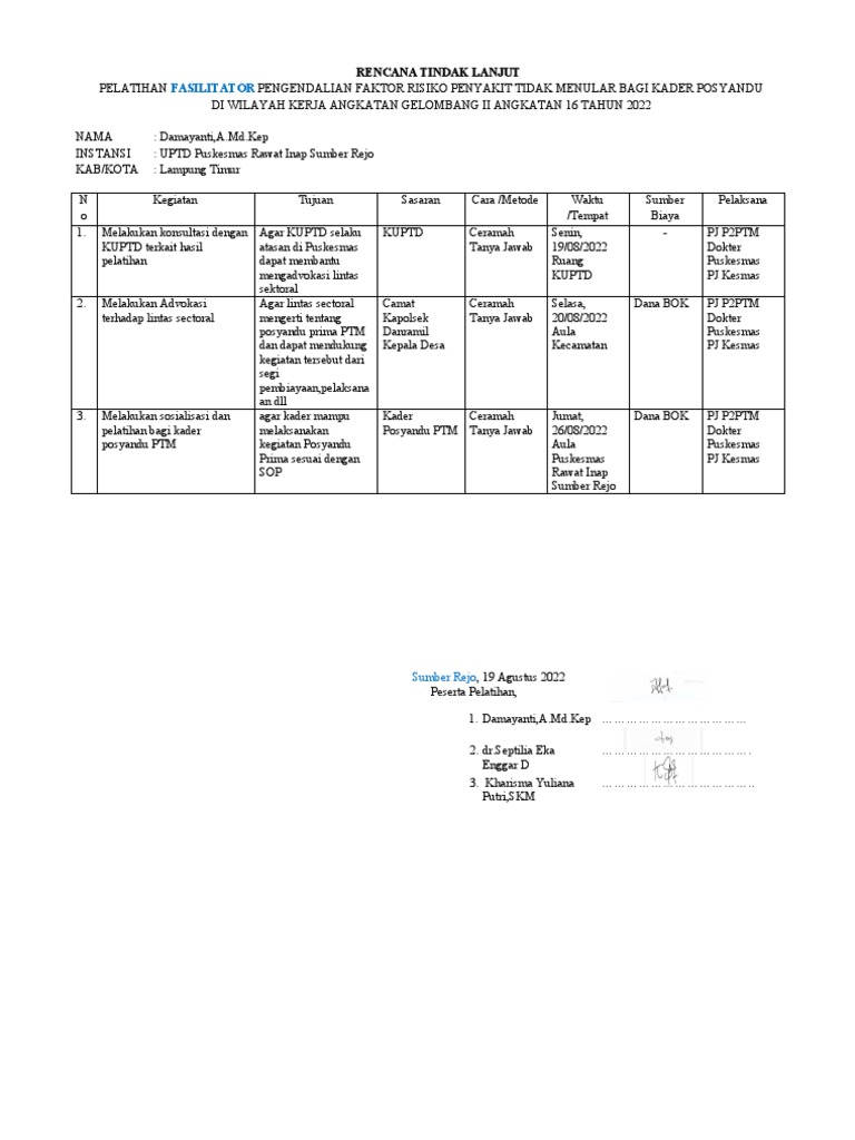 FORMAT RTL Puskesmasrawatinapsumberrejolamtim | PDF