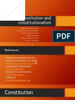 Constitution& Constitutionalism