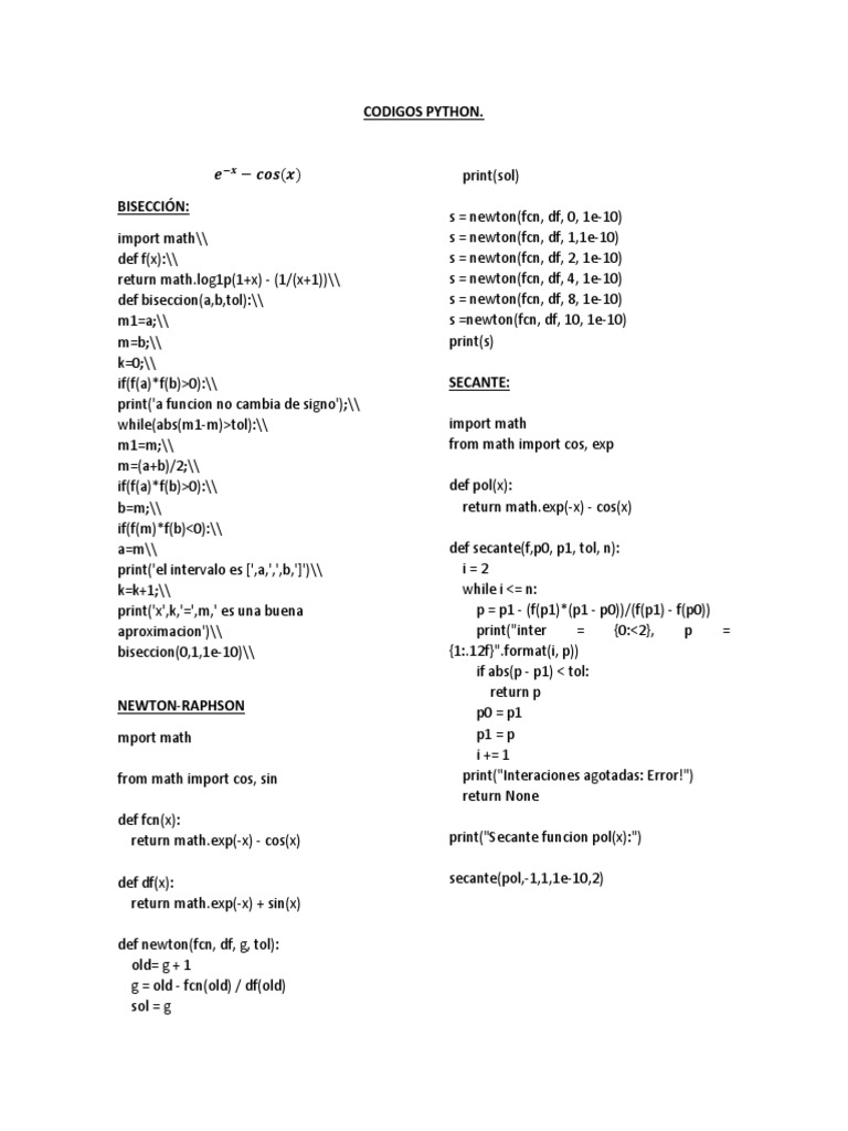 CODIGOS PYTHON | PDF | Mathematics | Special Functions