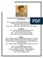 Biodata Perdana Menteri Malaysia