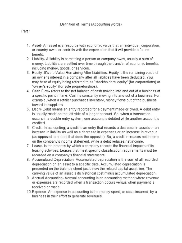 Key Financial Terms Explained | PDF | Business | Finance & Money Management