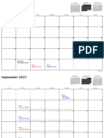 August To October Calendar