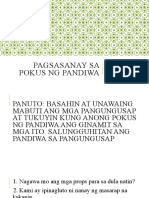 Pagsasanay Sa Pokus NG Pandiwa