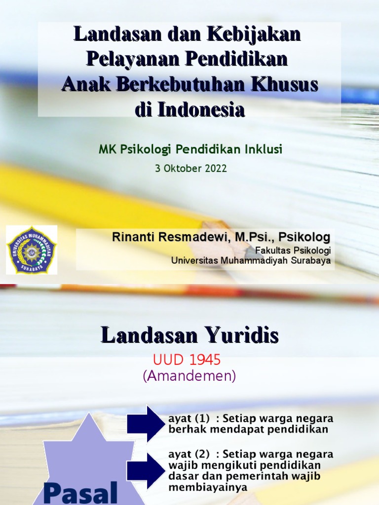 Kebijakan Pendidikan Inklusi di Indonesia | PDF | Kesehatan Holistik