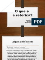 O que é a Retórica? Definições Históricas