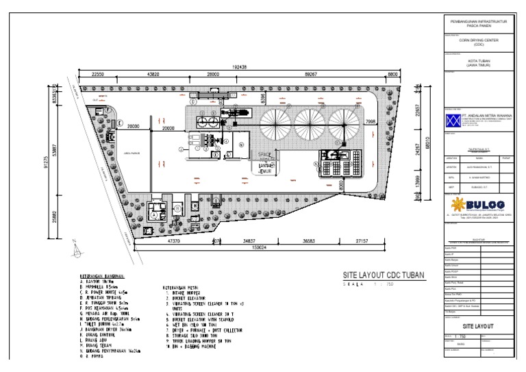 Site Layout CDC Tuban. Andalan | PDF