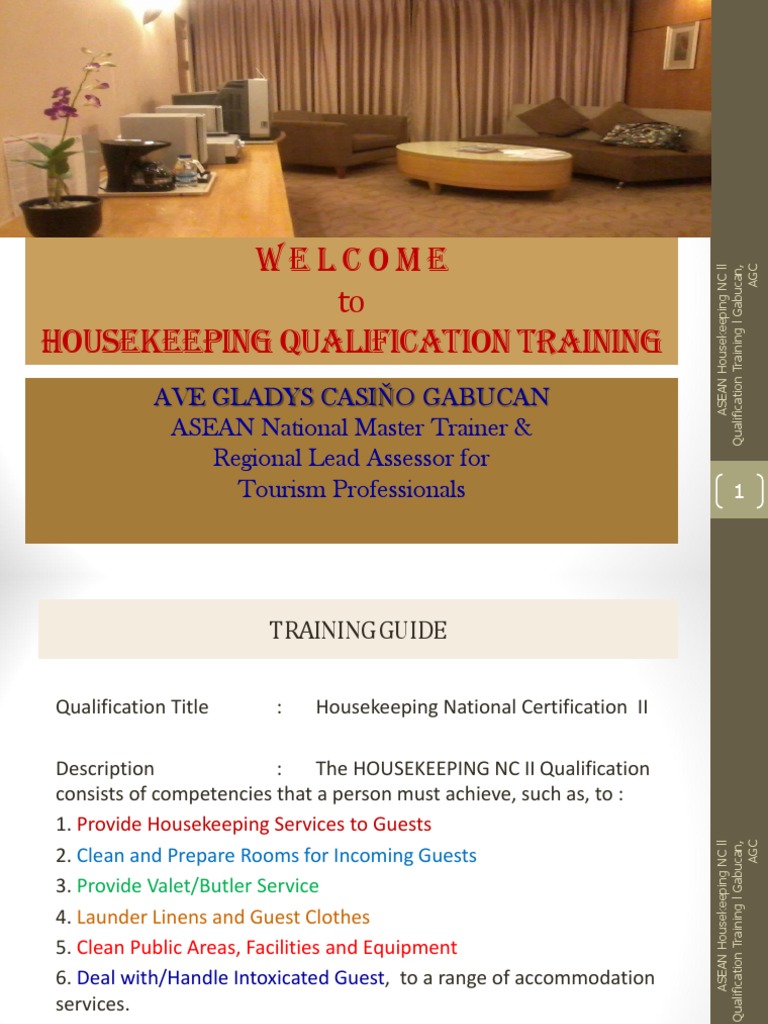 Office Asean Housekeeping Training Materials Copy (1) | PDF