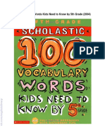 100 Vocabulary Words Kids Need To Know by 5th Grade