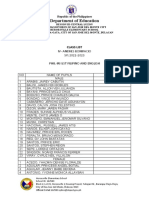 Class List of Grade 4 Andres Bonifacio