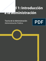 Unidad 1 PDF - Introducción A La Administración
