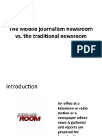 The Mobile Journalism Newsroom vs. The Traditional Newsroom