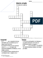 Sopa de Letras Sobre El Interés