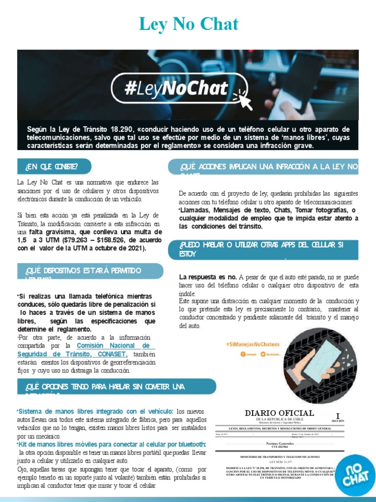 Ley No Chat endurece sanciones | PDF | Teléfonos móviles | Chat en linea