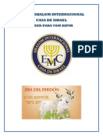 Seder de Yom Kipur Actual